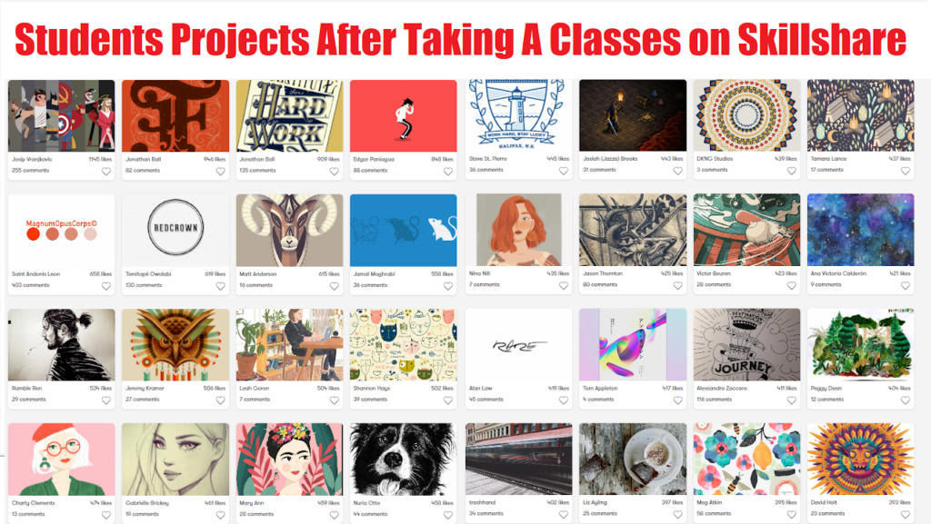 Students Projects After Taking A classes on Skillshare